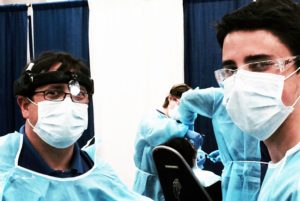 Photo of Bay Oral Surgery doctors helping at the Mission of Mercy event.