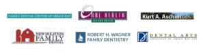 Logos of Family Dental Center of Green Bay, Oral Health Associates, Kurt A. Aschim DDS, New Holstein Family Dental, Robert H. Wagner Family Dentistry, and Dental Arts Associates of Green Bay LTD